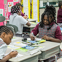 students in a classroom